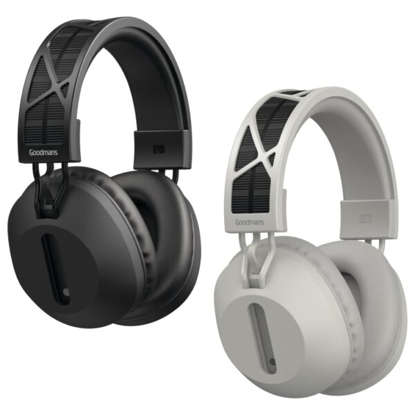 Goodmans Solar Powered Headphones Wireless Bluetooth Handsfree Calling