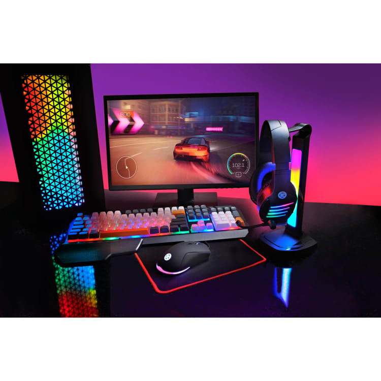 Goodmans 4 in 1 PC LED Gaming Bundle, Full gaming Complete Set.